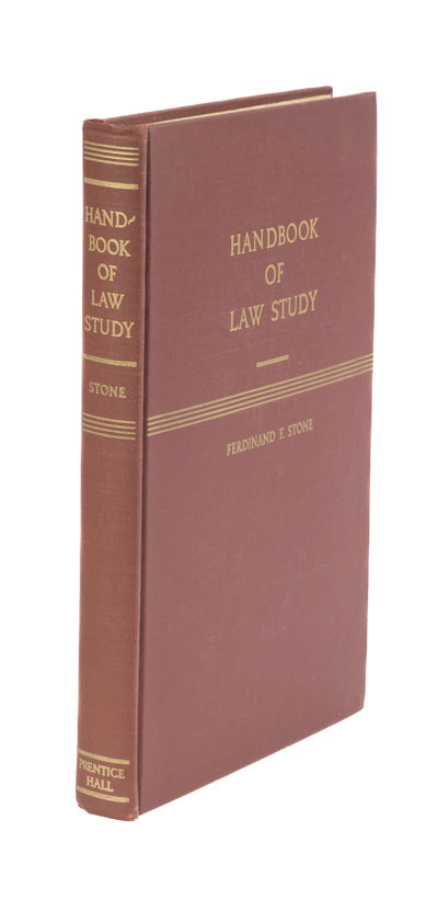 Handbook of Law Study. Inscribed by the author to Rufus C. Harris..