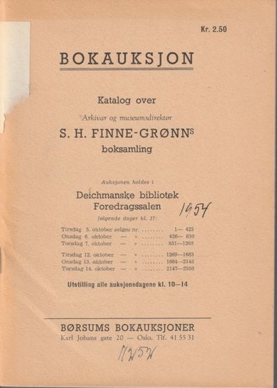 Bokauksjon. Katalog over arkivarc og…
