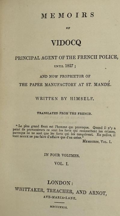 London: Whittaker, Treacher and Arnot, 1829. Second edition in English. 12mo. 4 volumes: xxii, 237; ...
