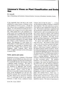Linnaeus's Views on Plant Classification and…