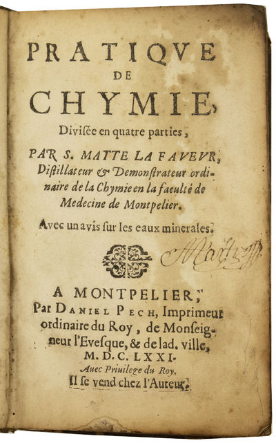 Pratique de chymie, divisée en quatre parties… Avec un avis sur les eaux minerals.