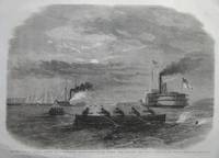 The Civil War in America: Cutting Off a Confederate Despatch-Galley on the Potomac Near Freestone Point. by Engraving - 1861