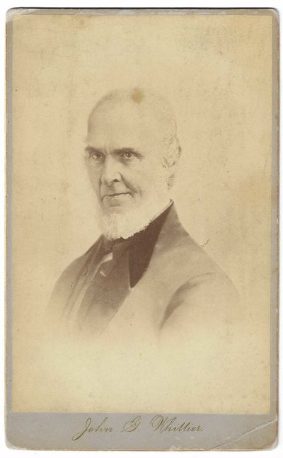 John G. Whittier photograph and letter