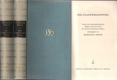 DAS GLASPERLENSPIEL I-II. Versuch einer…