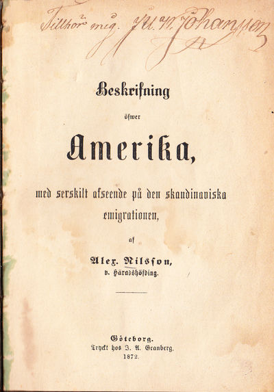 Beskrifning öfwer Amerika, med serskilt afseende…