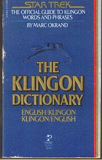 cover of STAR TREK - THE KLINGON DICTIONARY