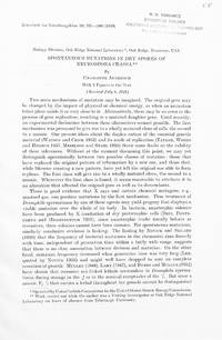 Spontaneous Mutations in Dry Spores of Neurospora Crassa. Offprint from: Zeitschrift fur Vererbungslehre, 90.