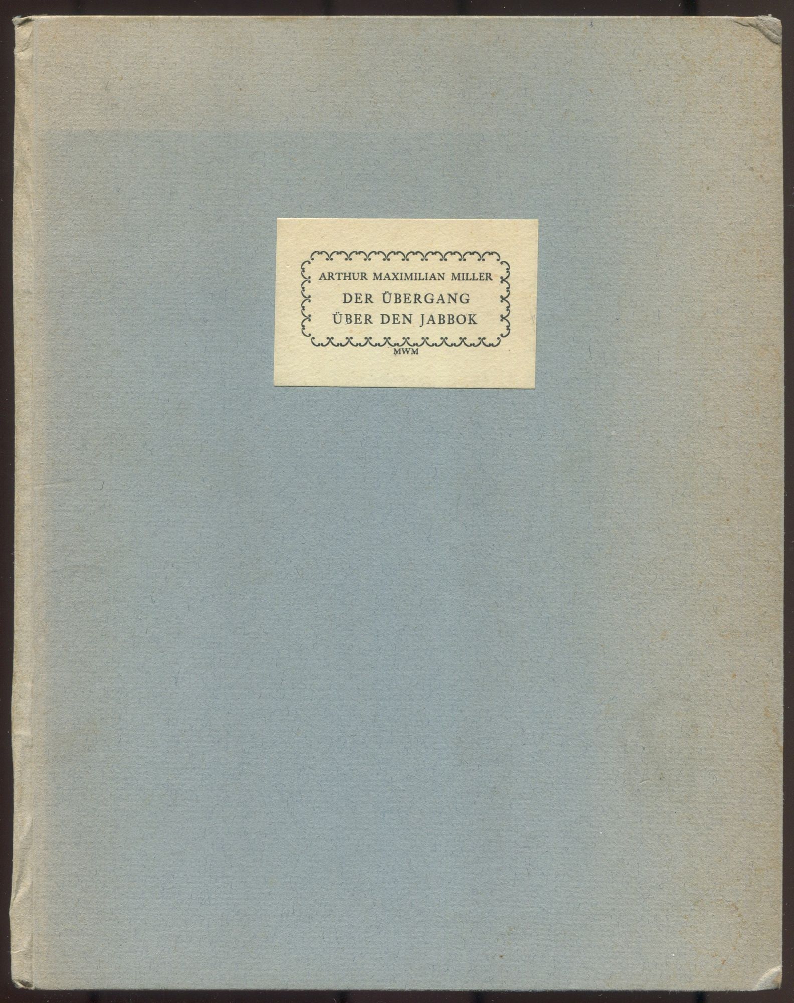 Der Uebergang Ueber Den Jabbok