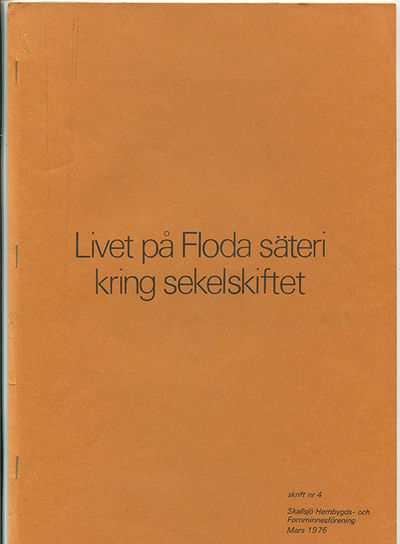 Livet på Floda säteri kring sekelskiftet. Stencil.
