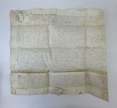 17th CENTURY ENGLISH INDENTURE ON PARCHMENT [Signed]