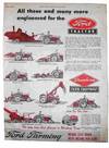 Attractive Ford Farming, Dearborn Farm Equipment, means less work...more income per Acre. Original March 1949 Advertisement in Southern Planter