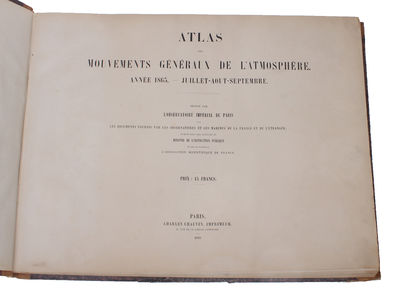 Atlas des mouvements généraux de l'atmosphère. Année 1865 - Juillet-Aout-Septembre (+) Octobre - Novembre - Décembre. - [EARLY WEATHER CHARTS] (photo 3)