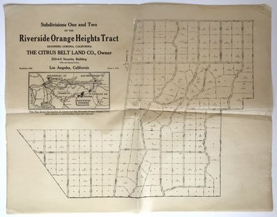 Subdivisions One and Two of the Riverside Orange Heights Tract Adjoining Corona, California