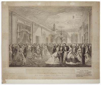 Illustrator Frank Leslie Publishes Fanciful Grand Reception of Civil War Notables as a Subscription Premium