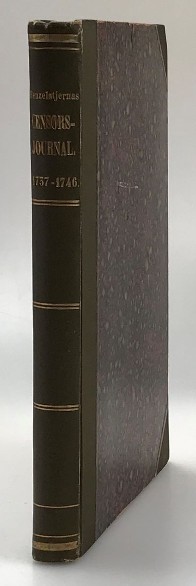 G. Benzelstjernas censorsjournal 1737-1746,…