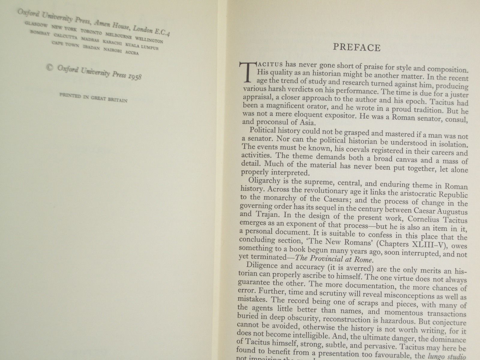 Tacitus [two volume set, complete] by Syme, Sir Ronald