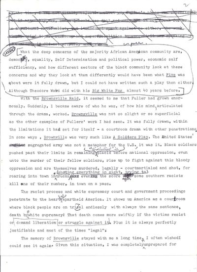 TYPED MANUSCRIPT SIGNED: The Descent of Charlie Fuller into Pulitzer Land