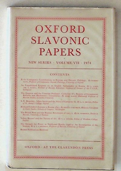 Oxford Slavonic Papers: New Series, Volume VII