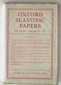 Oxford Slavonic Papers: New Series, Volume VII