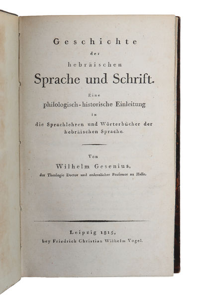 Geschichte Der Hebraischen Sprache Und Schrift.…