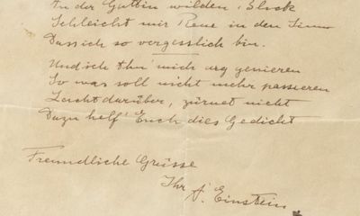 An Unpublished, Self-Revelatory Poem from Albert Einstein, Showing Humility, Humor, and Self Awareness