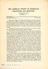AMERICAN SOCIETY OF BOOKPLATE COLLECTORS AND DESIGNERS. BULLETIN