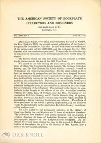 AMERICAN SOCIETY OF BOOKPLATE COLLECTORS AND DESIGNERS. BULLETIN