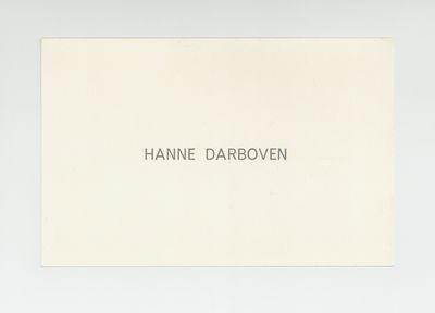 Exhibition postcard: Hanne Darboven (23 May-6 June 1972)