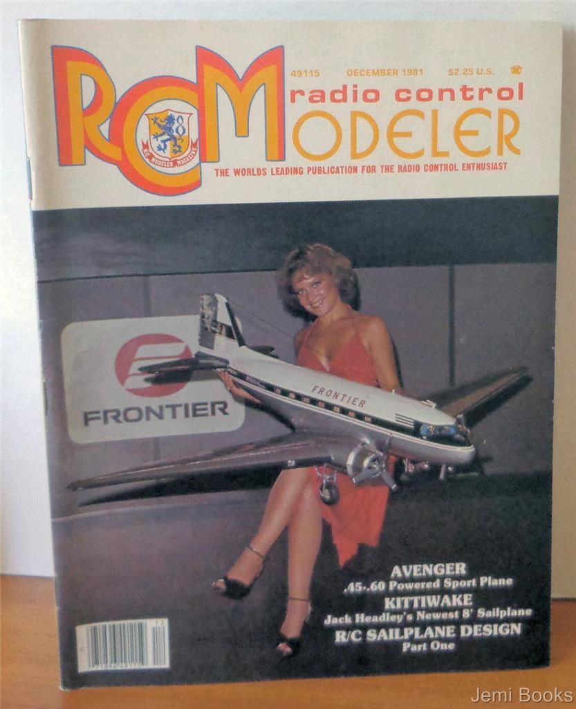 R/C Radio Control Modeler Magazine December 1981 Avenger, Kittiwike, R
