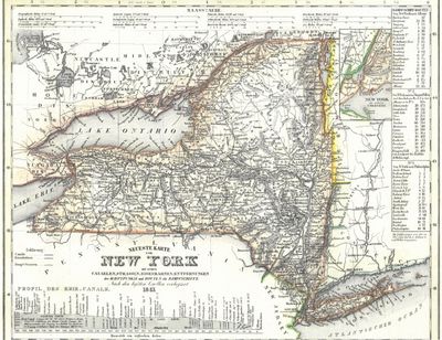 Neueste Karte von New York mit seinen Canaelen,…