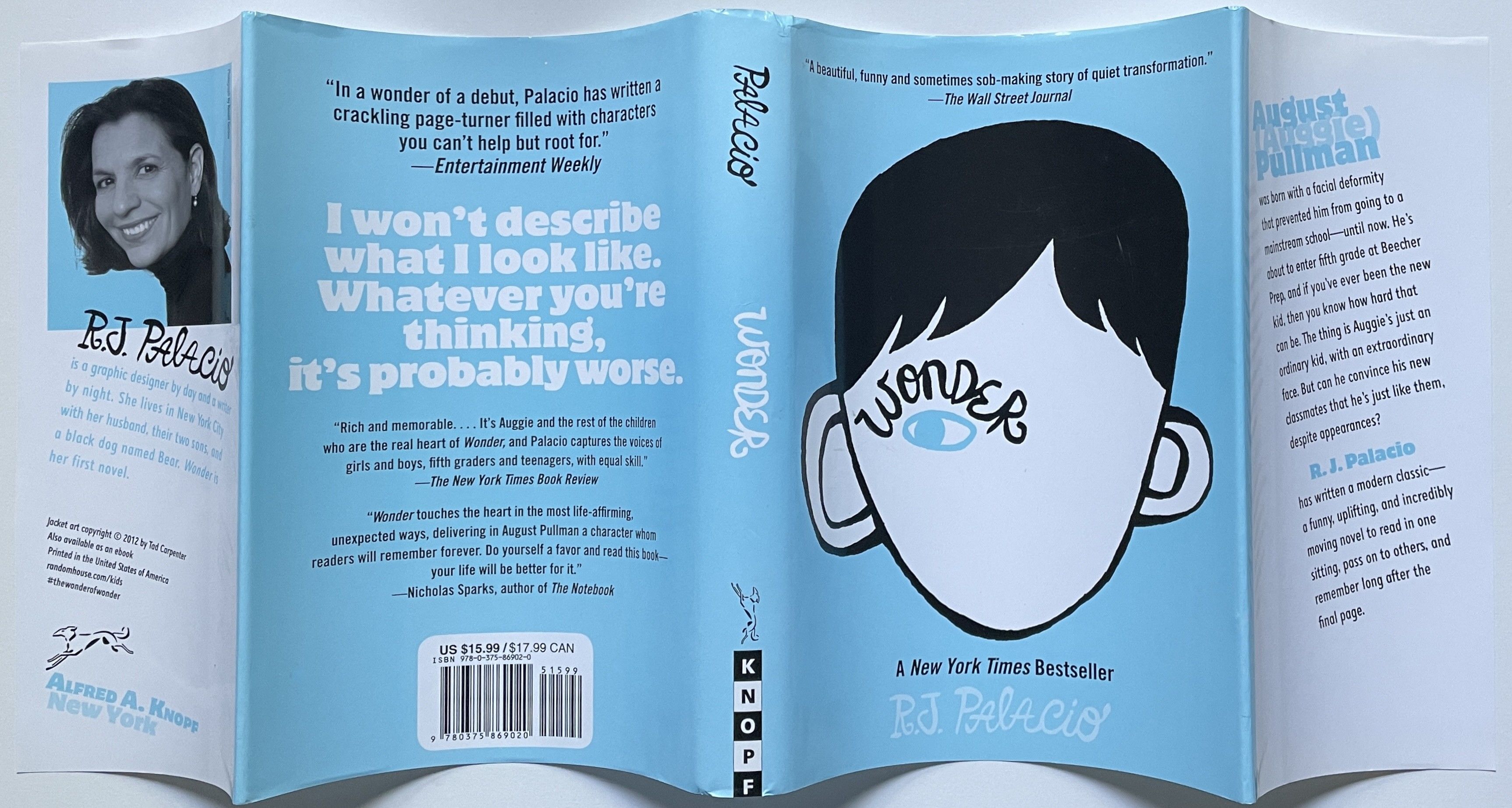 Wonder by Palacio, R. J | Hardcover | 2012 | Alfred A. Knopf 1st 