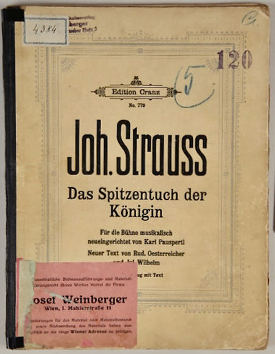 Das Spitzentuch der Königen. [Piano-vocal score]
