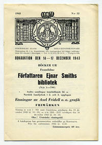 Bokauktion den 14-17 december 1943. Böcker ur…
