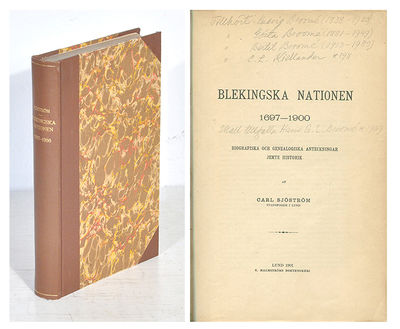 Blekingska nationen 1697-1900. Biografiska och…