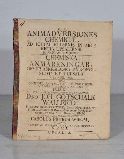 Animadversiones chemicæ, ad ictum fulminis in…