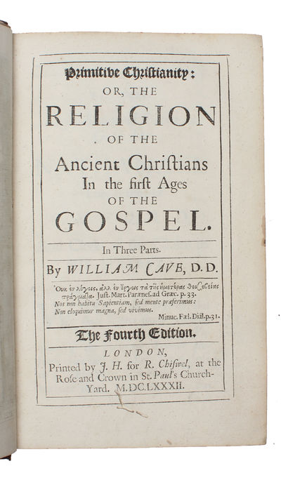 Primitive Christianity or, The Religion of the Ancient Christians In the First Ages of the Gospel. In Three Parts. The Fourth Edition. - [THE EARLY CHRISTIAN CHURCH] (photo 3)