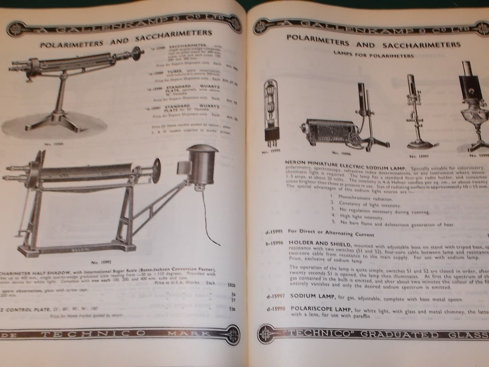 Laboratory Apparatus and Equipment by Gallenkamp Hardcover 11th Edition 1940 from