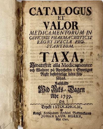 Catalogus et valor medicamentorum in officinis…