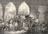 Napoleon with the sick at Jaffa or in Egypt, lithograph by Champion after Gros. c. 1840