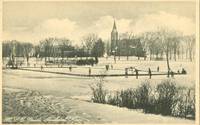 M.A.C. Pond Amherst, Mass unused Postcard