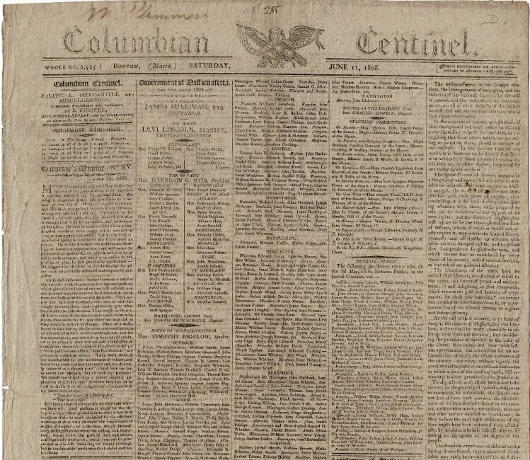 Columbian Centinel. Whole No. 2,525