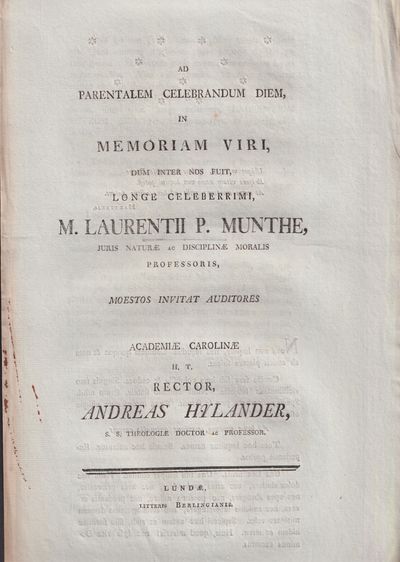 Ad parentalem celebrandum diem in memoriam viri,…