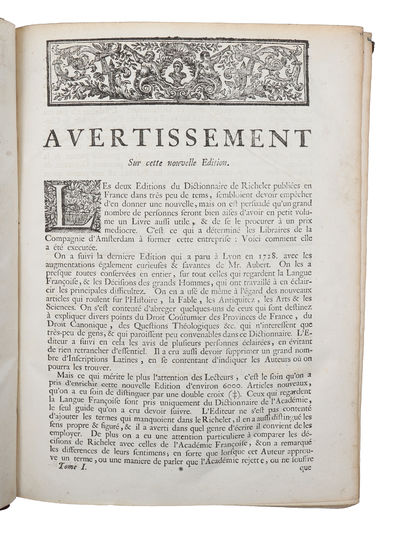 Dictionnaire de la langue françoise, ancienne et moderne... Nouvelle edition augmentée d'un grand nombre d'articles. 2 vols. (photo 4)