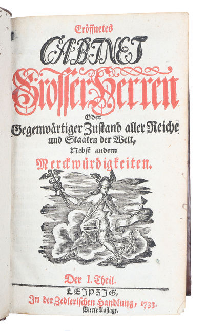Eröffnetes Cabinet grosser Herren oder gegenwärtiger Zustand aller Reiche und Staaten der Welt nebst andern Merckwürdigkeiten. Vierte auflage. 24 parts. (photo 2)