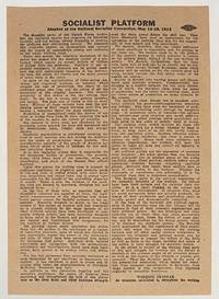 image of Socialist platform, adopted at the National Socialist Convention, May 12-18, 1912