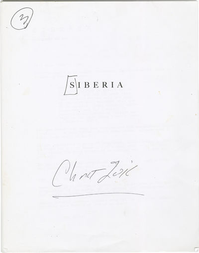 Siberia (Archive of two original screenplays for the 2020 film, from the archive of screenwirter Christ Zois)