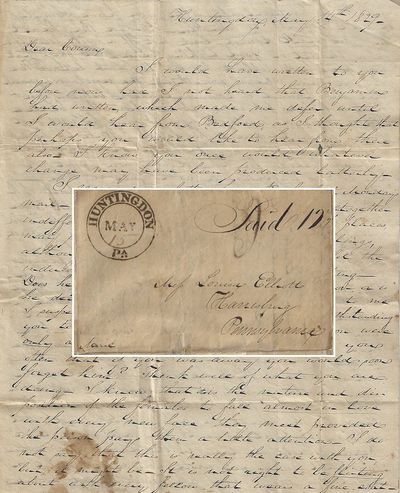 1829 – A letter from a young man to his cousin, who he fears is romantically toying with one of his friends