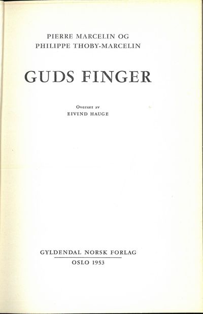 Guds finger. Oversatt av Eivind Hauge.