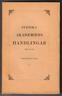 Svenska Akademiens Handlingar ifrån år 1886.…