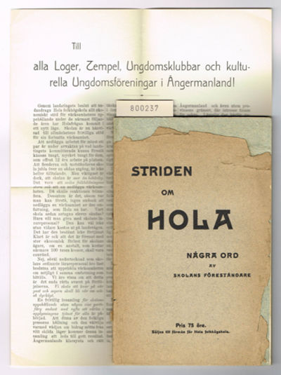 Striden om Hola. Några ord av skolans…